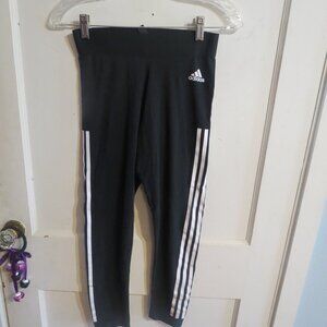 Adidas Black With White Stripes Size Small